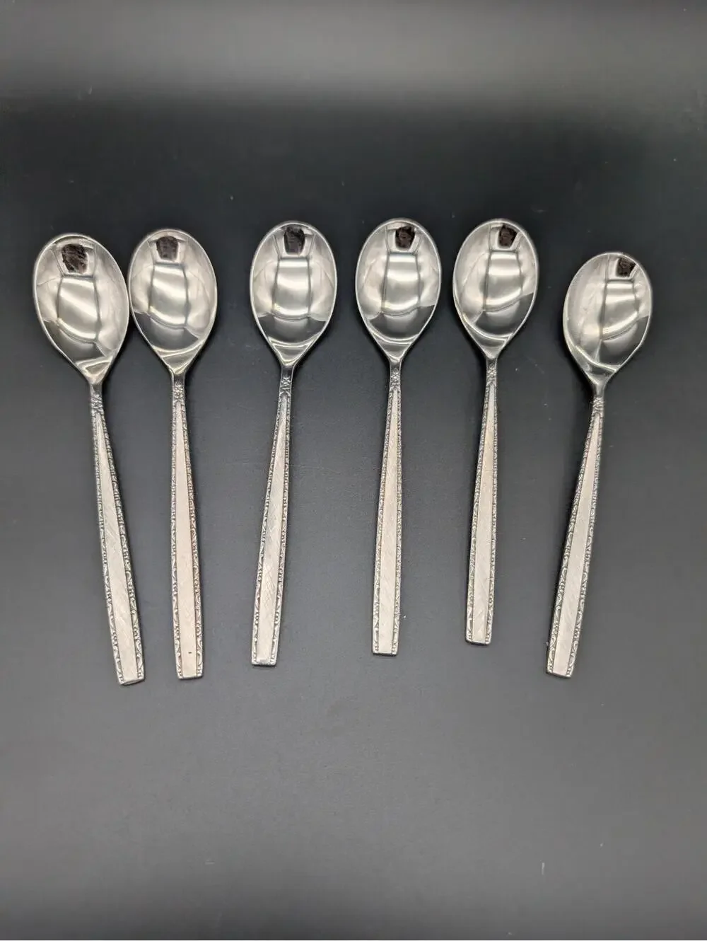 Oneida Community VIA ROMA Stainless Flatware Dessert Spoons (6 pc Set)